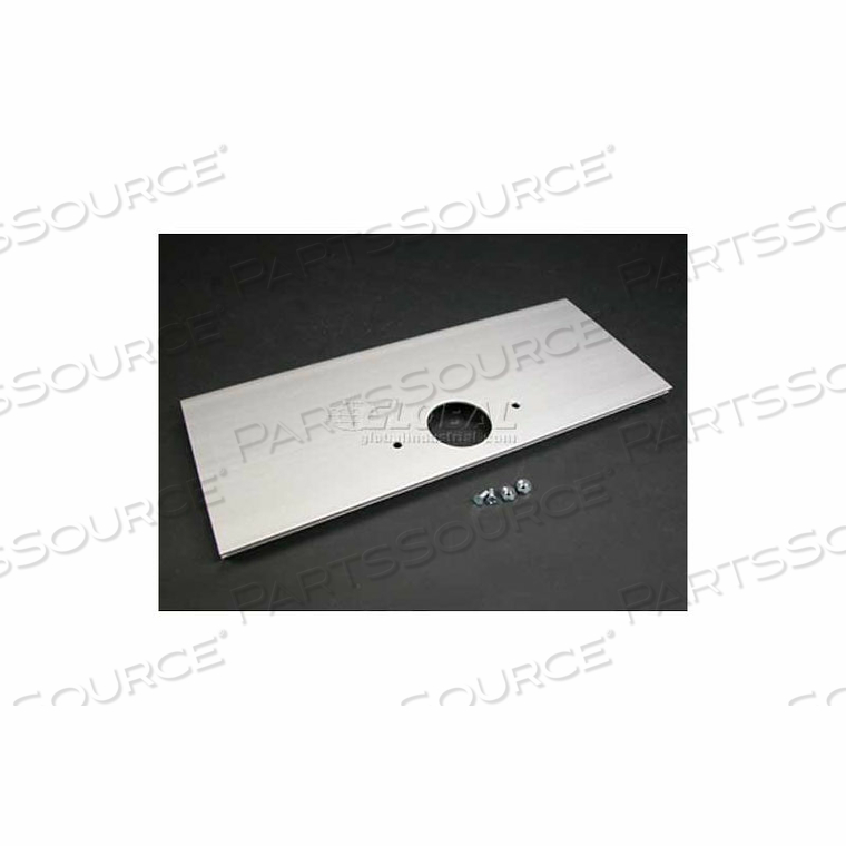 AL5246-F SINGLE RECEPTACLE (1-3/5" DIA) DEVICE PLATE, 12"L 