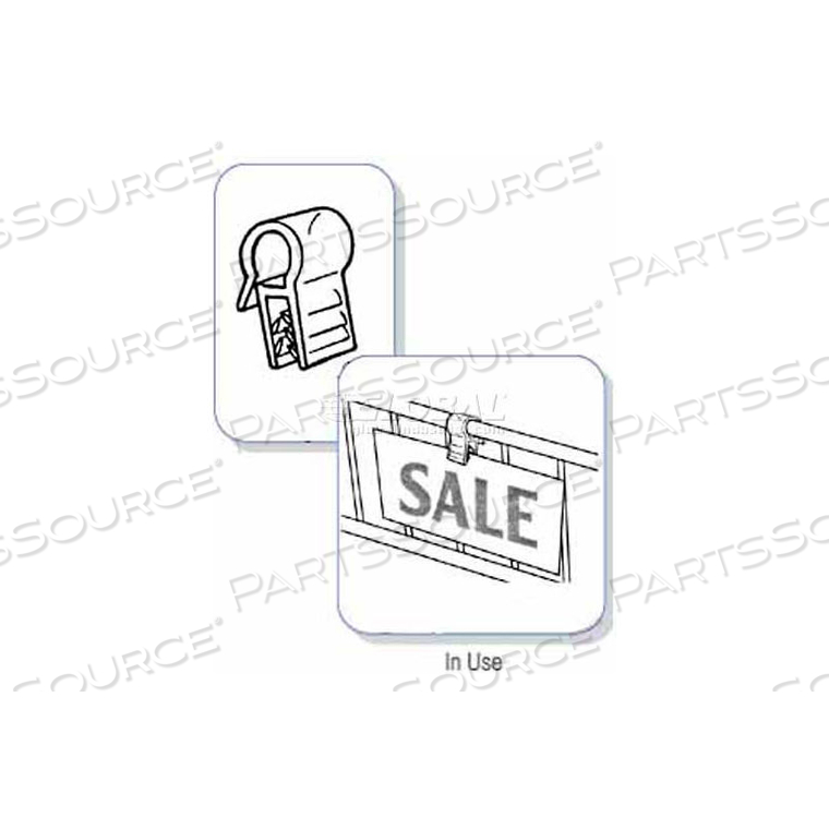 GRIP-TITE WIRE BASKET SIGN HOLDER, 1" by Clip Strip Corp.