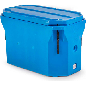 BONAR PLASTICS POLAR INSULATED BOX FLAT BOTTOM PB1801 WITH LID - 750 LB CAP. 43"L X 24"W X 28"H BLUE by Snyder Industries