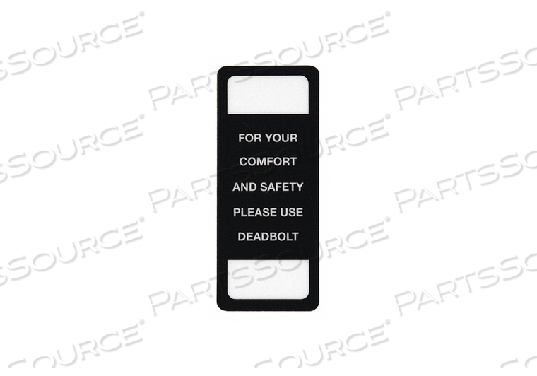 SECURITY LABEL DEADBOLT by National Guard Products