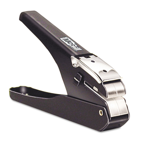 HANDHELD BADGE/SLOT PUNCH, 9/16" X 1/8" HORIZONTAL SLOT, BLACK/CHROME by McGill