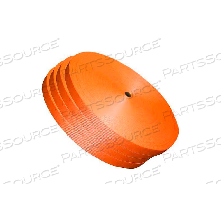 WOVEN POLYESTER STRAPPING 1-1/4" X .050" X 600' ORANGE by Kubinec Strapping