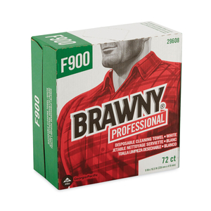 FLAX 900 HEAVY DUTY CLOTHS, 9 X 16.5, WHITE, 72/BOX, 10 BOX/CARTON by Brawny