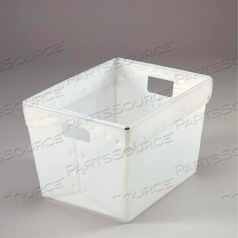 CORRUGATED PLASTIC TOTES - POSTAL NESTING- WITHOUT LID 18-1/2X13-1/4X12 NATURAL by Minnesota Diversified Industries