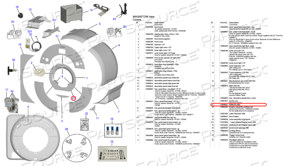 REFLECTOR PLATE by Siemens Medical Solutions