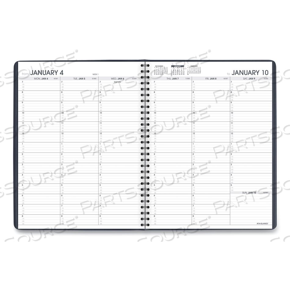 WEEKLY APPOINTMENT BOOK, 11 X 8.25, NAVY COVER, 13-MONTH (JAN TO JAN): 2023 TO 2024 by At-A-Glance WEEKLY APPOINTMENT BOOK, 11 X 8.25, NAVY COVER, 13-MONTH (JAN TO JAN): 2023 TO 2024 by At-A-Glance