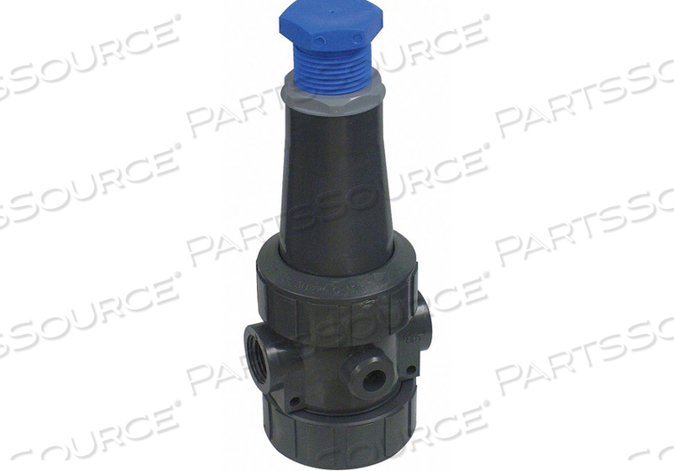 PRESSURE REGULATOR 1/2 IN 5 TO 125 PSI by Plast-O-Matic