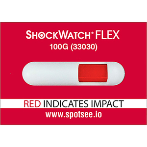 SPOTSEE FLEX SINGLE TUBE IMPACT INDICATORS, 100G RANGE, 100/BOX by Shockwatch Inc