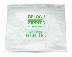 RECLOSABLE BAG STANDARD LDPE SEAL PK250 by Reloc Zippit