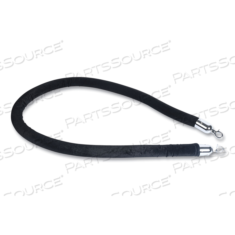 CROWD CONTROL ROPE, VELOUR, 6 FT, BLACK 