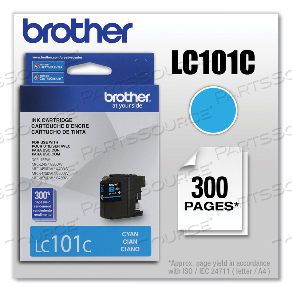 LC101C INNOBELLA INK, 300 PAGE-YIELD, CYAN by Brother