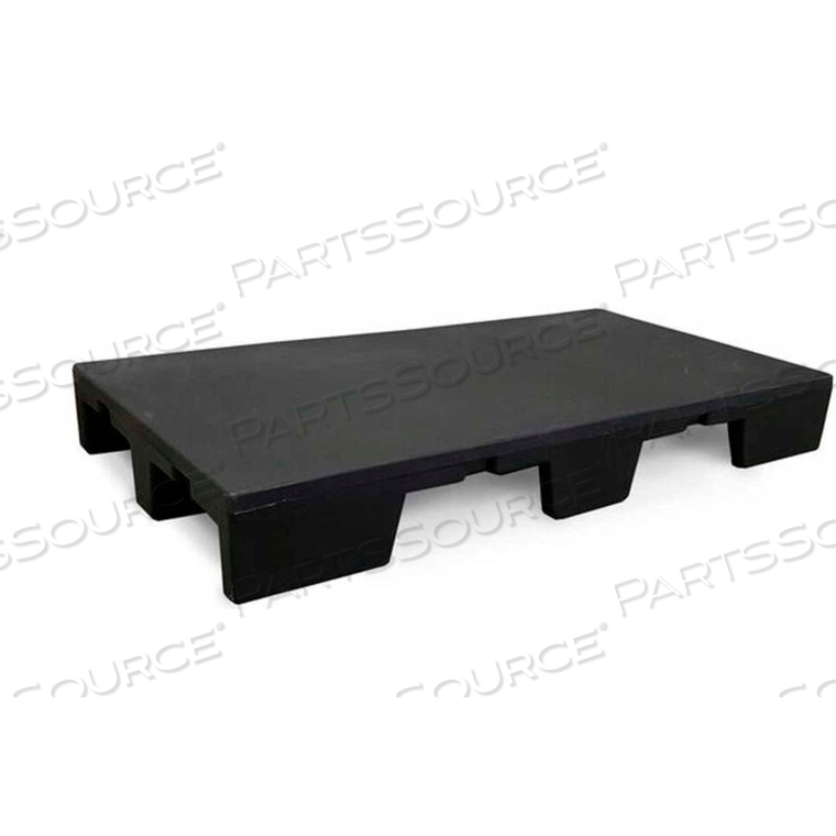 DISPLAY BASE PALLET SIDE STACK SOLID TOP 24"W X 18"D X 6"H BLACK by Mason Ways Indestructible Plastics LLC