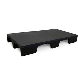 DISPLAY BASE PALLET SIDE STACK SOLID TOP 24"W X 18"D X 6"H BLACK by Mason Ways Indestructible Plastics LLC