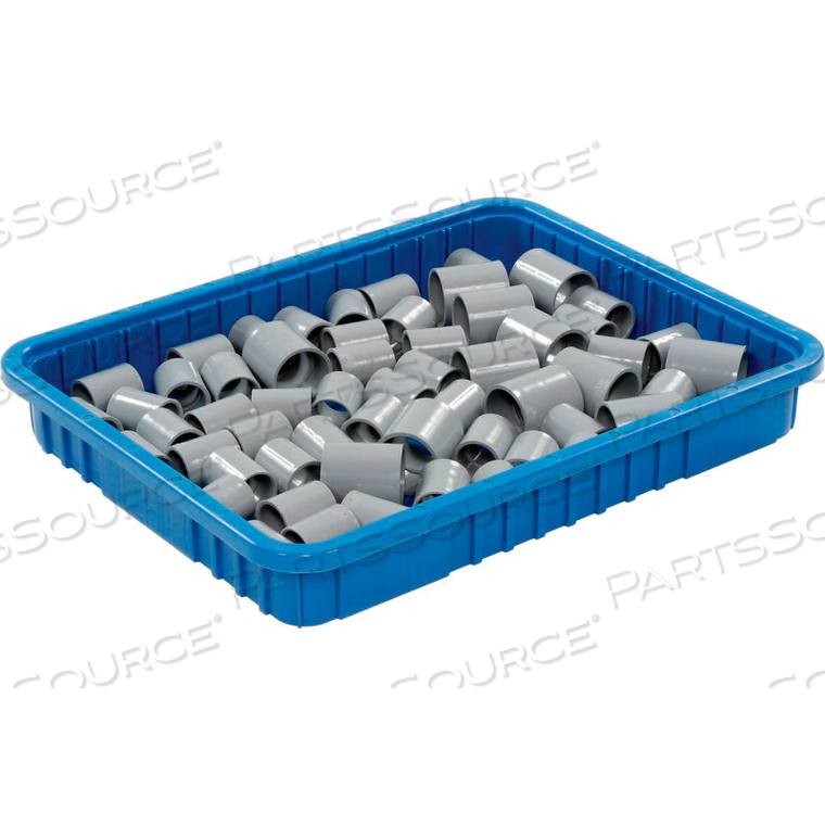 GLOBAL INDUSTRIAL PLASTIC DIVIDABLE GRID CONTAINER - DG93030, 22-1/2"L X 17-1/2"W X 3"H, BLUE by Quantum Storage Systems GLOBAL INDUSTRIAL PLASTIC DIVIDABLE GRID CONTAINER - DG93030, 22-1/2"L X 17-1/2"W X 3"H, BLUE by Quantum Storage Systems