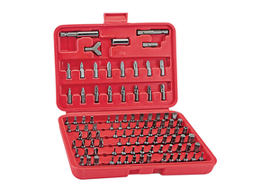 BIT SET, CHROME VANADIUM STEEL, 100 PIECES, 8 IN by Approved Vendor