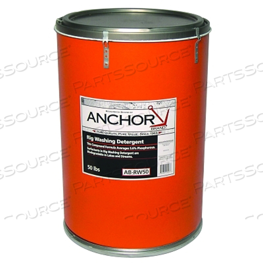 RIG WASHING DETERGENT, 50 LB, DRUM by Anchor