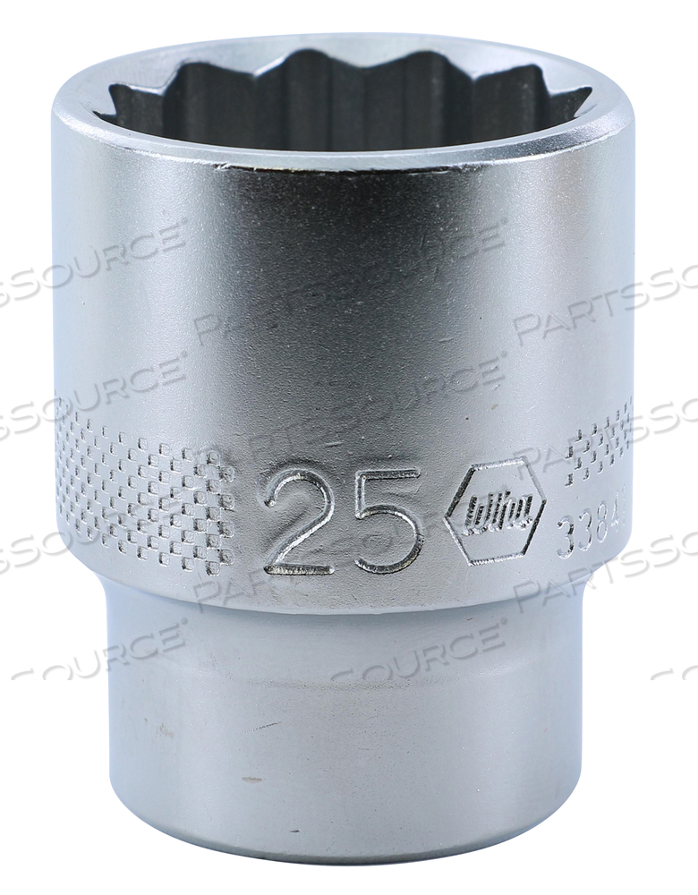 12 POINT - 1/2" DRIVE SOCKET 25.0MM by Wiha Tools