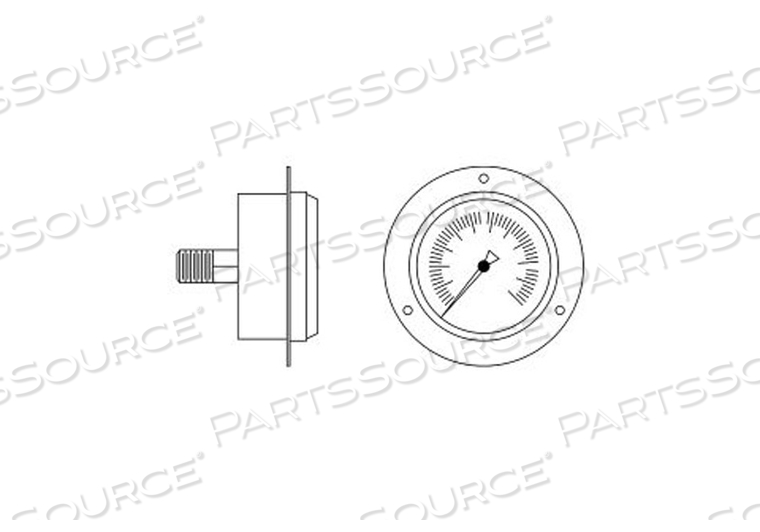 0.25" NPT 0-60PSI STAINLESS STEEL GAUGE by STERIS Corporation 0.25" NPT 0-60PSI STAINLESS STEEL GAUGE by STERIS Corporation