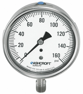 GAUGE PRESSURE 304 SS 2-1/2 IN. by Ashcroft Inc.