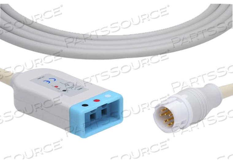 3 LEAD TWIN PIN SHIELDED ECG TRUNK CABLE 