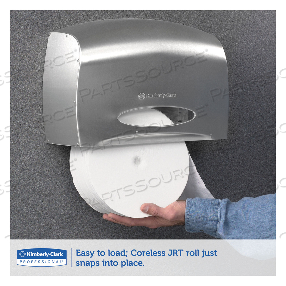 PRO CORELESS JUMBO ROLL TISSUE DISPENSER, EZ LOAD, 14.38 X 6 X 9.75, STAINLESS STEEL by Scott