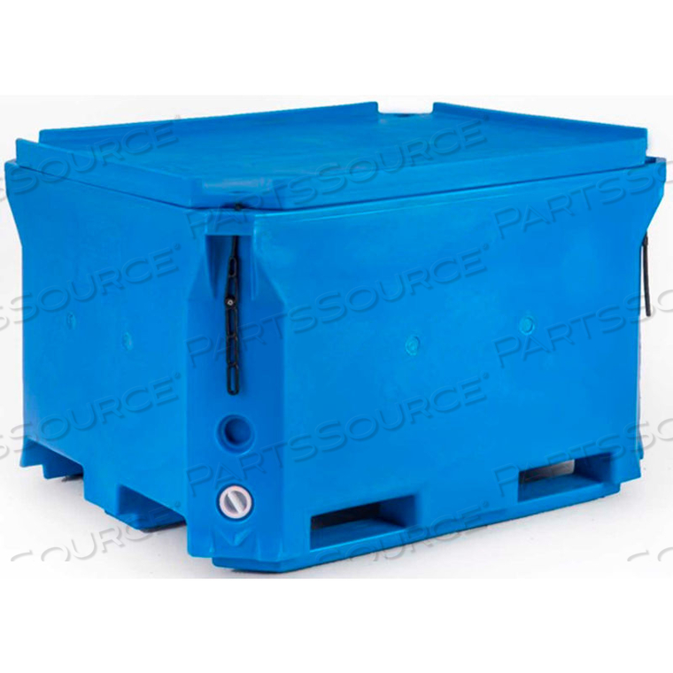 BONAR PLASTICS POLAR INSULATED BOX WITH LID PB1000 - 2000 LBS. CAPACITY 58"L X 46"W X 35"H, BLUE by Rotonics Manufacturing Inc BONAR PLASTICS POLAR INSULATED BOX WITH LID PB1000 - 2000 LBS. CAPACITY 58"L X 46"W X 35"H, BLUE by Rotonics Manufacturing Inc