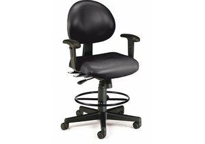 TASK CHAIR BLACK ADJ ARMS BACK 15-1/4 H by OFM Inc