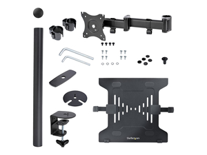 LAPTOP DESK MOUNT, MONITOR AND LAPTOP MOUNT FOR DESK, DISPLAYS 34IN (8KG/17.6LB) & LAPTOPS (4.5KG/9.9LBS), ADJUSTABLE & ARTICULATING VESA LA by StarTech.com Ltd.
