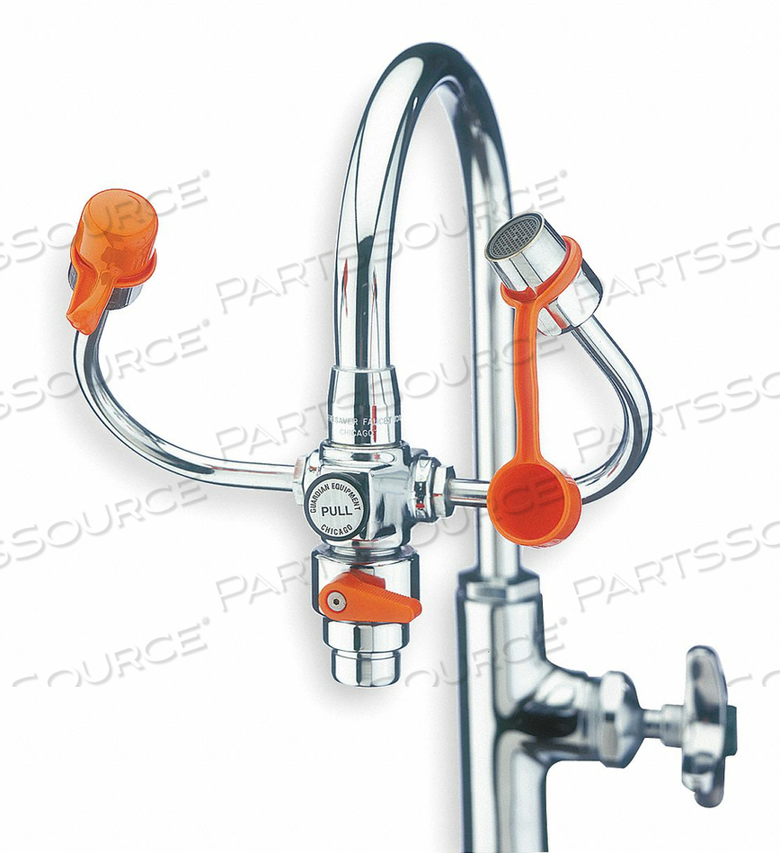 EYESAFE-X EYEWASH, GOOSENECK FAUCET MOUNT, SHUT-OFF by Guardian Equipment