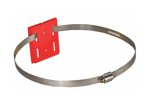 WALL MOUNT PLATE 1 W INCLUDES HOSE CLAMP by VISIONTRON Corp.