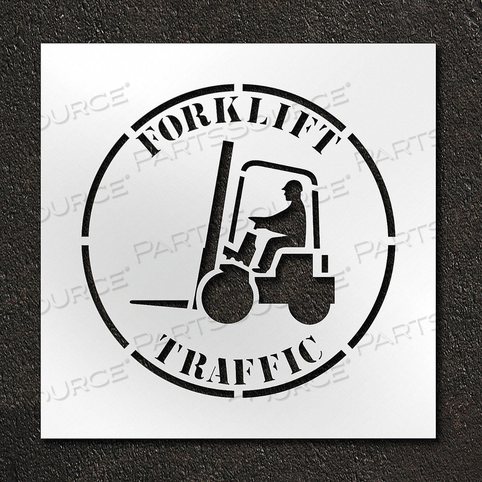 STENCIL FORK LIFT TRAFFIC AREA 24 IN by RAE Products & Chemicals Corp.