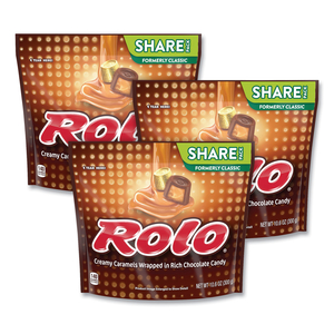 SHARE PACK CREAMY CARAMELS WRAPPED IN RICH CHOCOLATE CANDY, 10.6 OZ BAG, 3 BAGS/PACK by ROLO