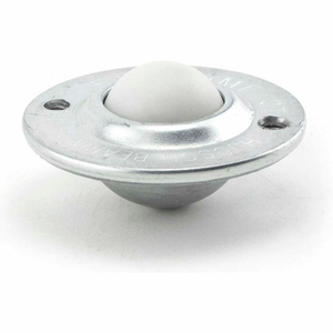 1" NYLON BALL CARBON STEEL LOW-PROFILE FLYING SAUCER BALL TRANSFER by Hudson Bearings LLC