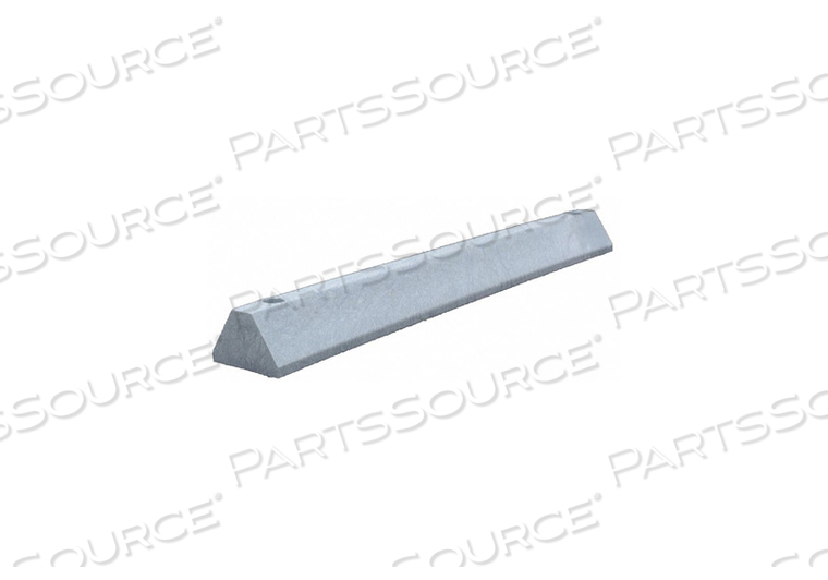 PARKING BLOCK STANDARD 4 FT. GRAY SPIKES by Plastics R Unique