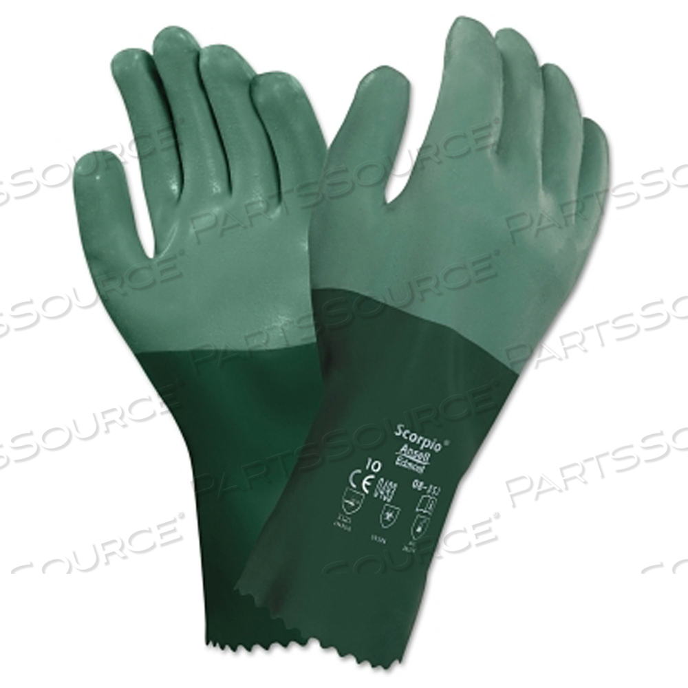 ALPHATEC 08-352 NEOPRENE COATED GLOVES, ROUGH FINISH, SIZE 9, GREEN by Ansell Healthcare