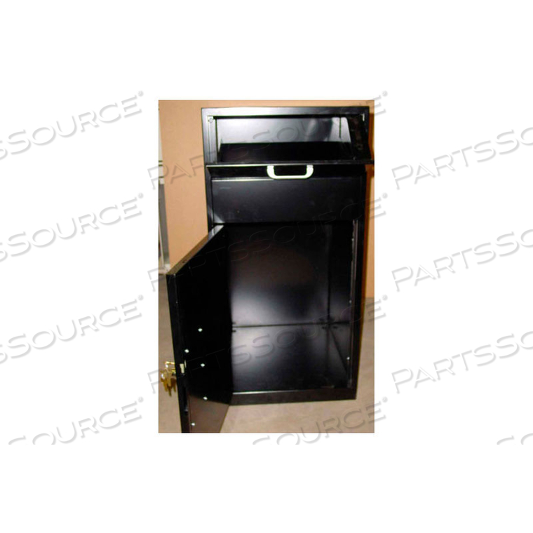 TELLER PEDESTAL CABINET - 5 FULL-WIDTH DRAWERS 37"W X 19"D X 38-1/2"H BLACK 