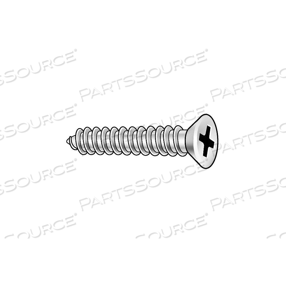 TAPPING SHEET METAL SCREW, #14 SIZE, 2 1/2 IN LG, 18-8 STAINLESS STEEL, PLAIN, FLAT, PHILLIPS by Approved Vendor TAPPING SHEET METAL SCREW, #14 SIZE, 2 1/2 IN LG, 18-8 STAINLESS STEEL, PLAIN, FLAT, PHILLIPS by Approved Vendor