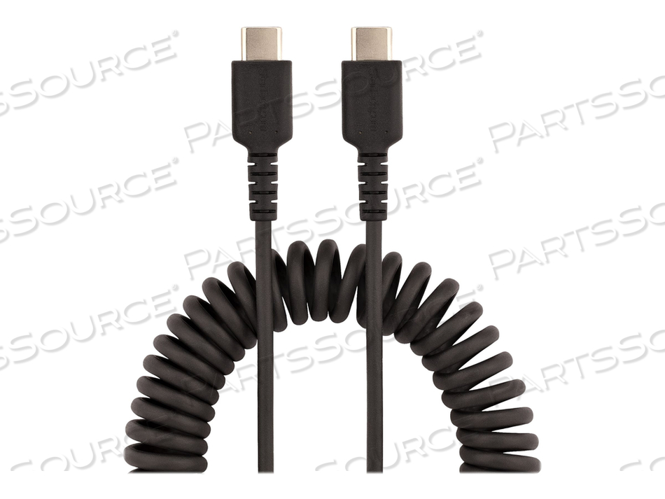 3FT (1M) USB C CHARGING CABLE, COILED HEAVY DUTY FAST CHARGE & SYNC USB-C CABLE, HIGH QUALITY USB 2.0 TYPE-C CABLE, RUGGED ARAMID FIBER, TPE by StarTech.com Ltd. 3FT (1M) USB C CHARGING CABLE, COILED HEAVY DUTY FAST CHARGE & SYNC USB-C CABLE, HIGH QUALITY USB 2.0 TYPE-C CABLE, RUGGED ARAMID FIBER, TPE by StarTech.com Ltd.