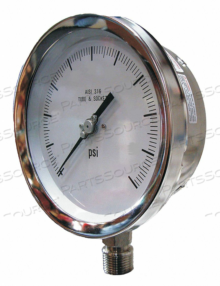 GAUGE PROCESS 0 TO 100 PSI by PIC Gauges GAUGE PROCESS 0 TO 100 PSI by PIC Gauges