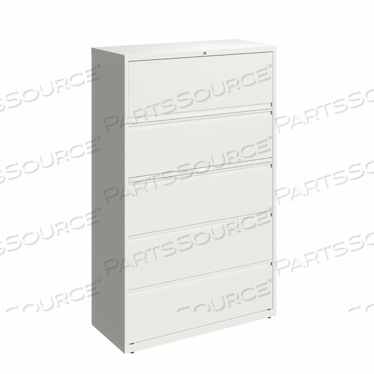 42" WIDE 5-DRAWER LATERAL FILE CABINET - WHITE by Hirsh