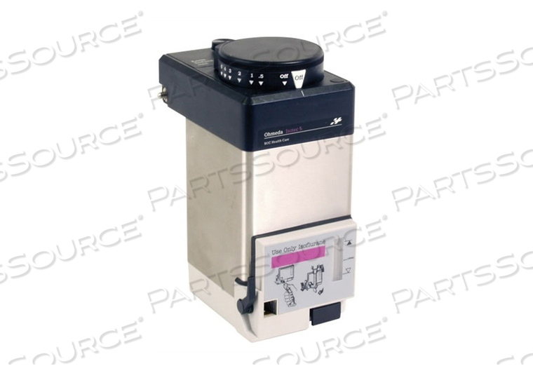 ANESTHESIA VAPORIZER, 5 LPM, 300 CC DRY WICK, 225 CC WET WICK, 4.5 IN X 9.5 IN X 7.25 IN 