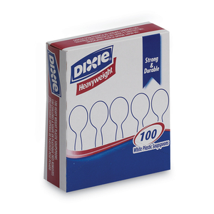 PLASTIC CUTLERY, HEAVYWEIGHT SOUP SPOONS, WHITE by Dixie