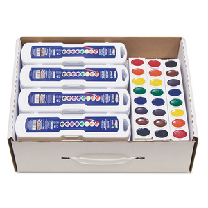 PROFESSIONAL WATERCOLOR MASTER PACK: 24 EIGHT-COLOR PALETTE SETS AND 12 EIGHT-COLOR REFILL STRIPS, ASSORTED COLORS by Prang