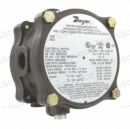 EXPPRFPRESSSW .15"-.50" 120V by Dwyer Instruments