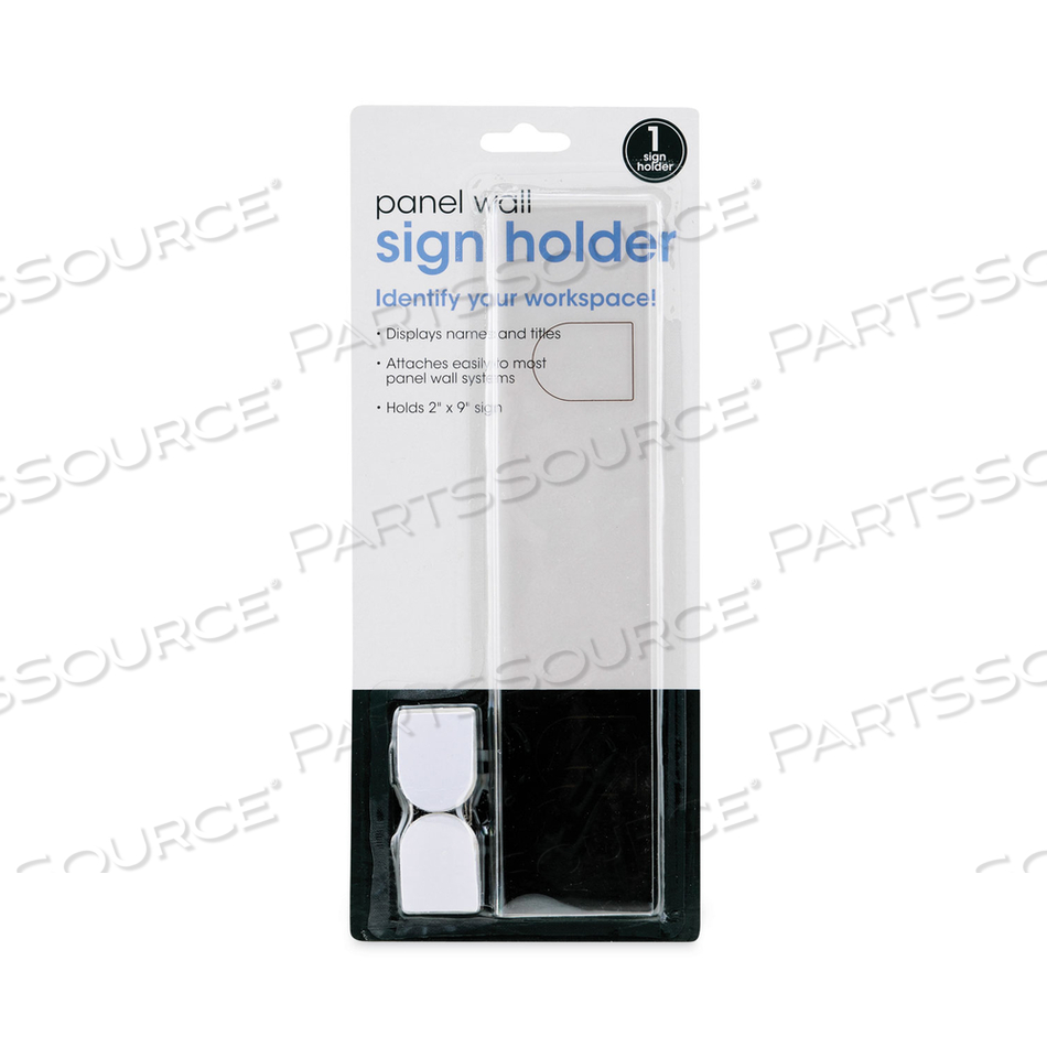 PANEL WALL SIGN NAME HOLDER, ACRYLIC, 9 X 2, CLEAR by Advantus