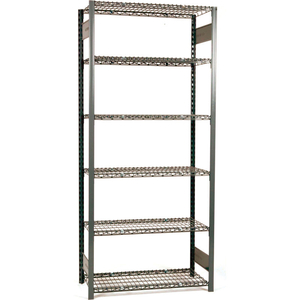 V-GRIP WIRE SHELVING - 48"W X 18"D X 60"H - 4 SHELVES - STARTER UNIT - TEXTURED BLUE by Equipto