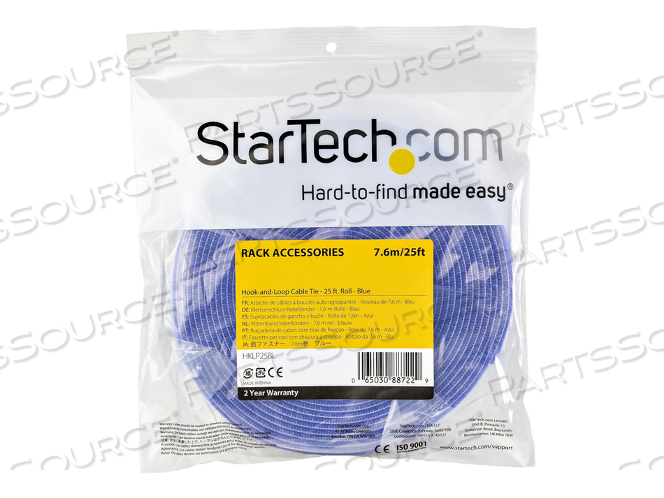 25FT HOOK AND LOOP ROLL, CUT-TO-SIZE REUSABLE CABLE TIES, BULK INDUSTRIAL WIRE FASTENER TAPE / ADJUSTABLE FABRIC WRAPS BLUE / RESUABLE SELF by StarTech.com Ltd. 25FT HOOK AND LOOP ROLL, CUT-TO-SIZE REUSABLE CABLE TIES, BULK INDUSTRIAL WIRE FASTENER TAPE / ADJUSTABLE FABRIC WRAPS BLUE / RESUABLE SELF by StarTech.com Ltd.