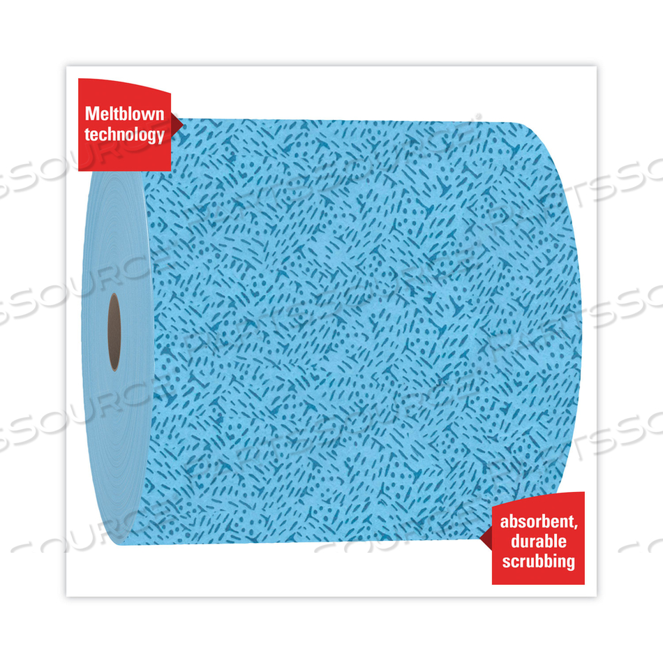 OIL, GREASE AND INK CLOTHS, JUMBO ROLL, 9.8 X 12.2, BLUE, 717/ROLL by WypAll OIL, GREASE AND INK CLOTHS, JUMBO ROLL, 9.8 X 12.2, BLUE, 717/ROLL by WypAll