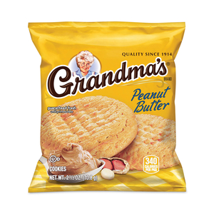 HOMESTYLE PEANUT BUTTER COOKIES, 2.5 OZ PACK, 2 COOKIES/PACK, 60 PACKS/CARTON by Grandma's