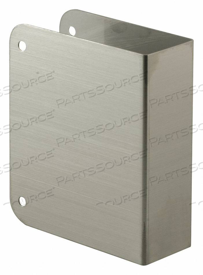 DOOR REPAIR COVER STAINLESS STEEL SILVER by Defender Security DOOR REPAIR COVER STAINLESS STEEL SILVER by Defender Security